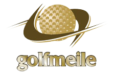 Logo golfmeile mit Ball und Swoosh