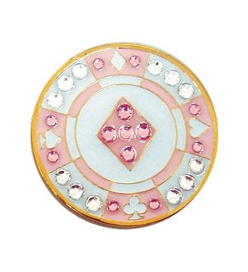 Navika Crystal Ballmarker Pokerchip, pink