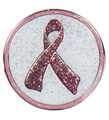 Navika Glitzy Ballmarker Pink Ribbon