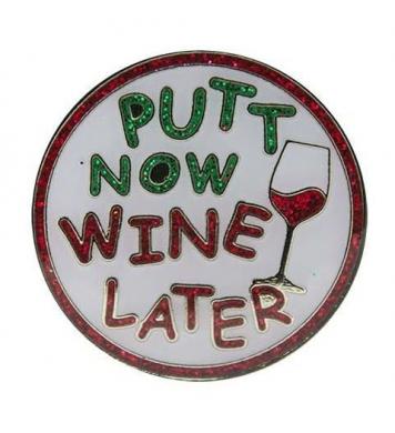 Navika Glitzy Ballmarker Putt Now Wine Later