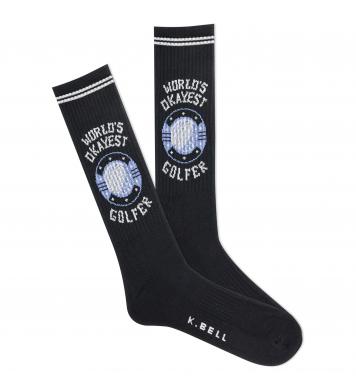 K. Bell Herren-Golfsocken World's Okayest Golfer