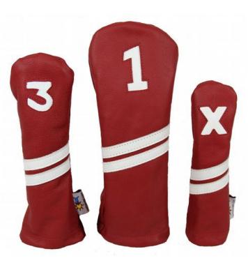 Sunfish Leder Headcover Ace, rot/weiß, Fairwayholz